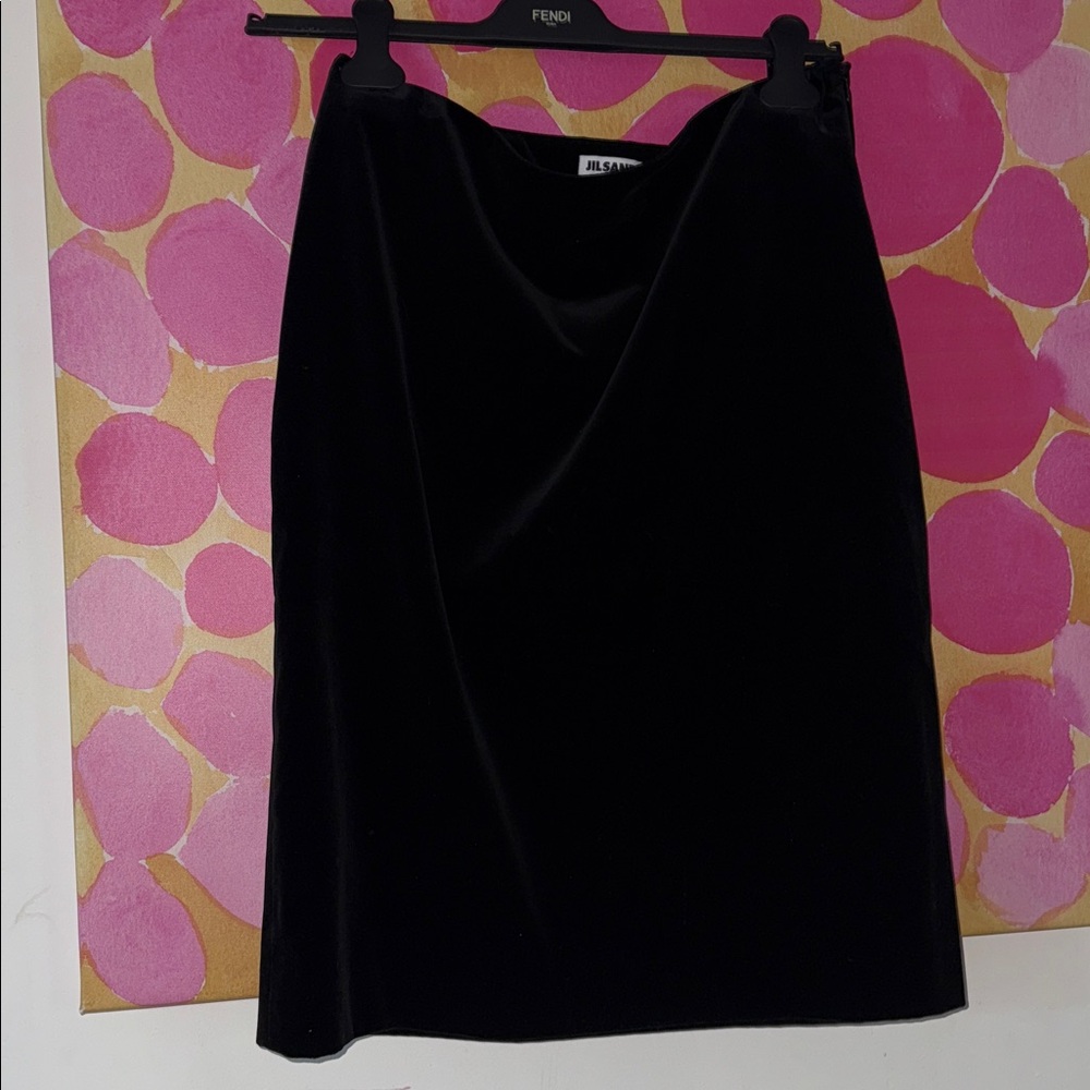 ❤️ NEW Jil Sander Black Velvet Skirt - Picture 2 of 5